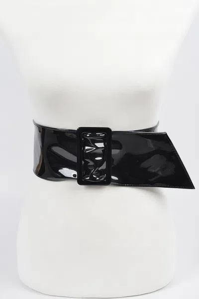 Fashnzfab Leather Cross Body Strap Clutch In Black