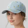 Fashnzfab Lemon Embroidery Pattern Baseball Cap In Multi