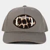 Fashnzfab Leopard Football Ball Front Baseball Cap In Gray