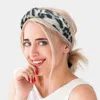 Fashnzfab Leopard Pattern Burnout Knot Headband In Black