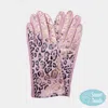 Fashnzfab Leopard Pattern Smart Touch Gloves In Pink