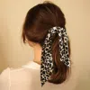 Fashnzfab Leopard Pattern Velvet Pony Hairband In Multi