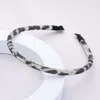 Fashnzfab Leopard Patterned Bling Studded Headband In Black