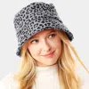 Fashnzfab Leopard Patterned Bucket Hat In Gray