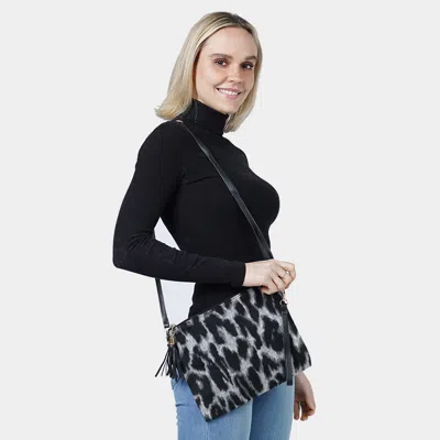 Fashnzfab Leopard Patterned Clutch / Crossbody Bag In Multi
