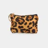 Fashnzfab Leopard Patterned Coin / Card Purse In Multi