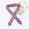 Fashnzfab Leopard Patterned Faux Fur Bag Strap In Multi