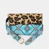 Fashnzfab Leopard Patterned Faux Leather Fanny Pack / Belt / Crossbody Bag In Multi