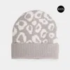 Fashnzfab Leopard Patterned Kids Beanie Hat In Gray