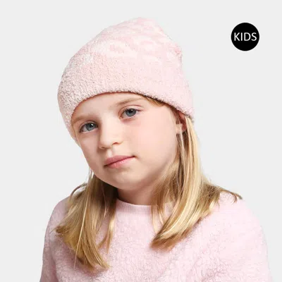 Fashnzfab Leopard Patterned Kids Beanie Hat In Purple