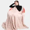 Fashnzfab Leopard Patterned Reversible Throw Blanket In Neutral