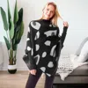 Fashnzfab Leopard Patterned Soft Poncho In Gray