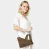 Fashnzfab Leopard Patterned Wristlet Clutch / Crossbody Bag In Brown