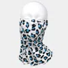 Fashnzfab Leopard Print Face Tube Mask / Scarf In Blue