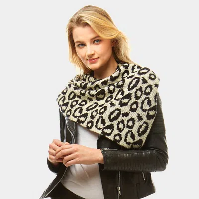 Fashnzfab Leopard Print Tube Scarf In Multi