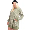 Fashnzfab Leopard Printed Terry Knit Dress In Multi