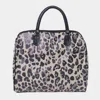 Fashnzfab Leopard Printed Tote / Crossbody Travel Bag In Multi