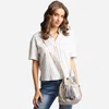 Fashnzfab Leopard Straw Tassel Crossbody Bucket Bag In Multi
