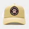 Fashnzfab Less People More Dogs Message Mesh Back Trucker Hat In Green