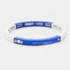 Fashnzfab Let It Snow Message Stretch Bracelet Multi In Multi