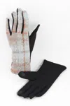 Fashnzfab Light Cotton Plaid Gloves In Multi