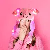 Fashnzfab Light Up Animal Character Moving Ear Hat In Pink