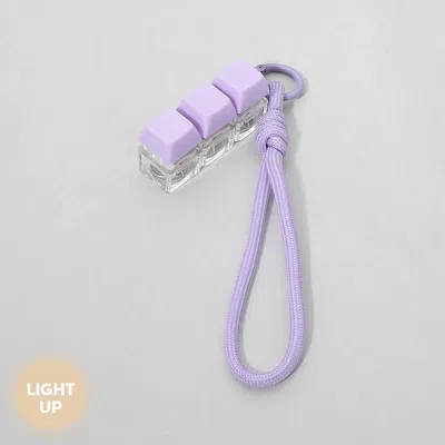 Fashnzfab Light Up Led Stress Relief Cube Keyboard Clicker Fidget Keychain In Purple