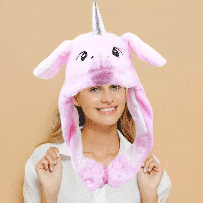 Fashnzfab Light Up Solid Fisherman Goggle Hat In Pink