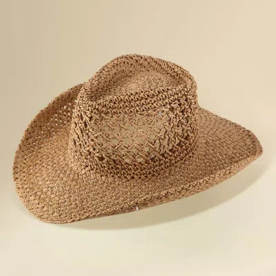 Fashnzfab Lightweight Breathable Woven Western Summer Fedora Sun Hat In Green