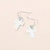 Fashnzfab Lightweight Minimal Cross Charm Drop Dangle Earrings In Multi