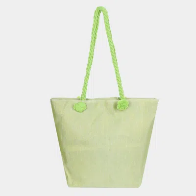 Fashnzfab Linear Shoulder Bag In Green