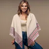 Fashnzfab Liner Blanket Scarf In Multi