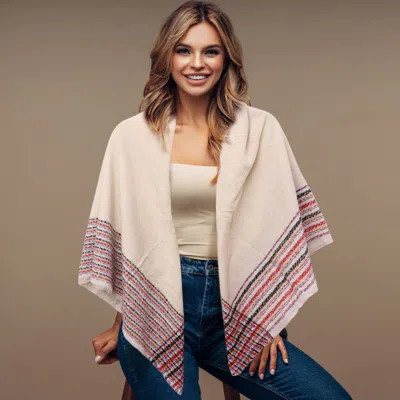 Fashnzfab Liner Blanket Scarf In Multi