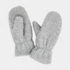Fashnzfab Lining Teddy Bear Mitten Gloves In Gray