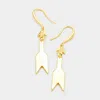 Fashnzfab Linked Metal Arrow Dangle Earrings - Gold In Gold