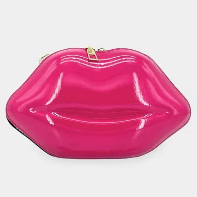 Fashnzfab Lip Shape Clutch/crossbody Bag In Pink