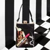 Fashnzfab Lipstick Printed Top Handle Mini Bag / Crossbody Bag In Multi