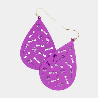 Fashnzfab Lollipop Candy Cutout Teardrop Dangle Earrings In Multi