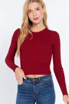 Fashnzfab Long Slv Open Back Sweater Top In Pink