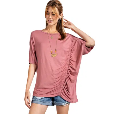 Fashnzfab Loose Fit And Ruched Detailing Top In Multi