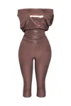 Fashnzfab Lose Fit Shimmer Top And Capri Set