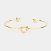 Fashnzfab Love Knot Cuff Bracelet Gold In Gold