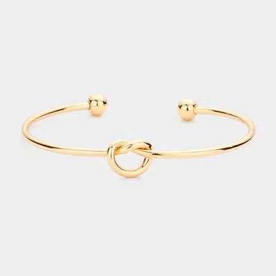 Fashnzfab Love Knot Cuff Bracelet Gold