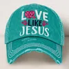 Fashnzfab Love Like Jesus Vintage Baseball Cap In Blue