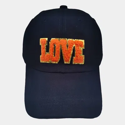Fashnzfab Love Message Baseball Cap In Black