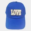 Fashnzfab Love Message Baseball Cap In Blue