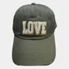 Fashnzfab Love Message Baseball Cap In Gray