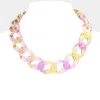 Fashnzfab Lucite Resin Chain Link Necklace In Multi