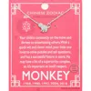 Fashnzfab Lunar 12 Zodiac White Gold Dipped Cz Monkey Pendant Necklace In Metallic
