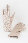 Fashnzfab Lurex Leopard Pattern Smart Gloves In Multi